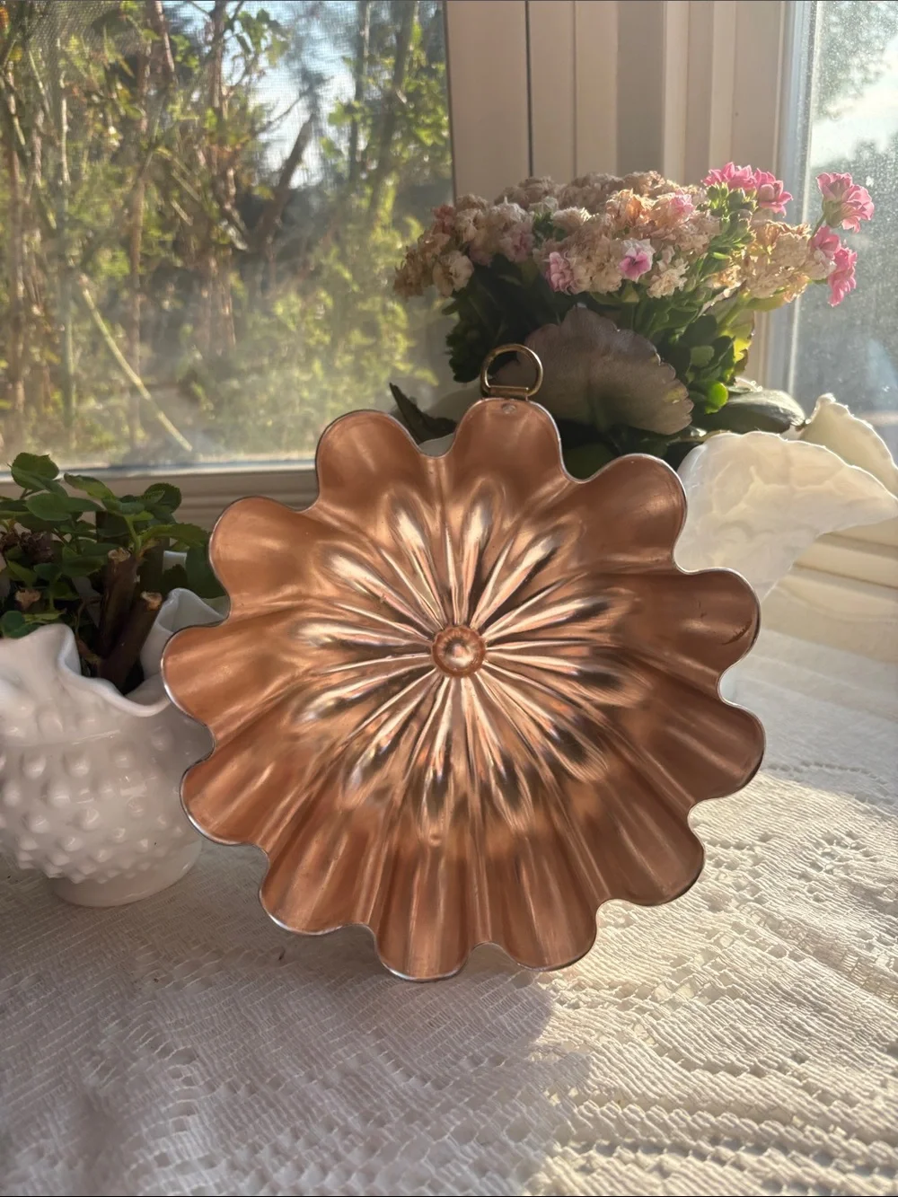 Metallic Flower Wall Accent - Silver Decorative Ornament
